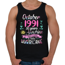 PRINTFASHION Születésnap 1991 Október - Napfény egy kis hurrikánnal! - Férfi atléta - Fekete atléta, trikó