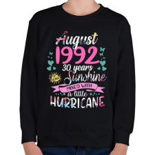 PRINTFASHION Születésnap 1992 Augusztus - Napfény egy kis hurrikánnal! - Gyerek pulóver - Fekete gyerek pulóver, kardigán