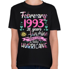 PRINTFASHION Születésnap 1993 Február - Napfény egy kis hurrikánnal! - Gyerek póló - Fekete gyerek póló