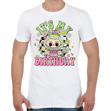 PRINTFASHION Születésnapi Labubu - Férfi póló - Fehér férfi póló