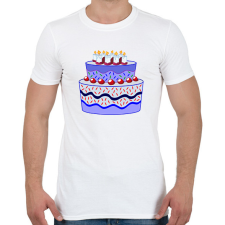 PRINTFASHION Születésnapi torta - Férfi póló - Fehér férfi póló