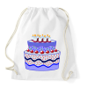 PRINTFASHION Születésnapi torta - Sportzsák, Tornazsák - Fehér