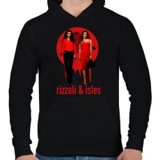 PRINTFASHION Született detektívek (Rizzoli & Isles) - Férfi kapucnis pulóver - Fekete