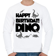 PRINTFASHION Szülinap DINÓ - Férfi pulóver - Fehér férfi pulóver, kardigán