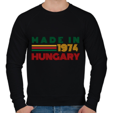 PRINTFASHION Szülinap Made in 1974  - Férfi pulóver - Fekete