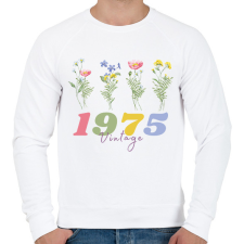 PRINTFASHION szülinap vadvirág - Férfi pulóver - Fehér férfi pulóver, kardigán