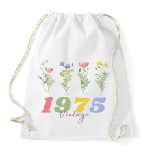 PRINTFASHION szülinap vadvirág - Sportzsák, Tornazsák - Fehér tornazsák