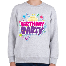 PRINTFASHION Szülinapi party - Gyerek pulóver - Sport szürke