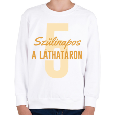 PRINTFASHION Szülinapos a láthatáron - Számmal - Gyerek pulóver - Fehér gyerek pulóver, kardigán