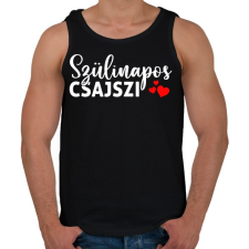 PRINTFASHION Szülinapos Csajszi - Férfi atléta - Fekete atléta, trikó