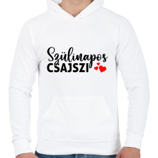PRINTFASHION Szülinapos Csajszi - Férfi kapucnis pulóver - Fehér