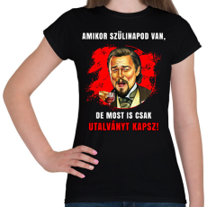 PRINTFASHION Szülinapra utalvány - Női póló - Fekete