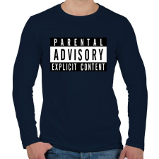 PRINTFASHION Szülői felügyelettel - Férfi hosszú ujjú póló - Sötétkék férfi póló