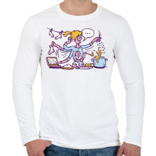 PRINTFASHION Szuper anya - Férfi hosszú ujjú póló - Fehér férfi póló
