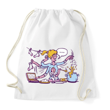 PRINTFASHION Szuper anya - Sportzsák, Tornazsák - Fehér tornazsák