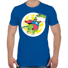 PRINTFASHION Szuper dínó - Férfi póló - Királykék