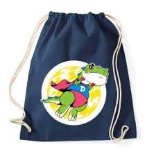 PRINTFASHION Szuper dínó - Sportzsák, Tornazsák - Sötétkék tornazsák