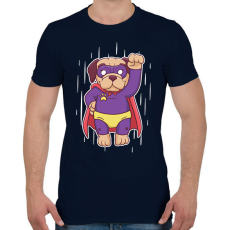 PRINTFASHION Szuper mopsz - Férfi póló - Sötétkék