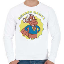 PRINTFASHION Szuper nagyi - Férfi pulóver - Fehér férfi pulóver, kardigán