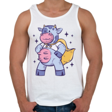 PRINTFASHION Szuper tehén - Férfi atléta - Fehér