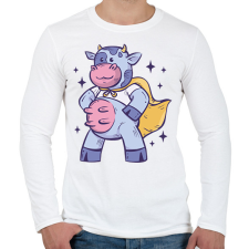 PRINTFASHION Szuper tehén - Férfi hosszú ujjú póló - Fehér férfi póló