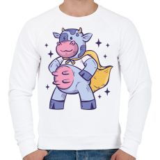 PRINTFASHION Szuper tehén - Férfi pulóver - Fehér