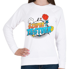 PRINTFASHION Szuper tesó - Női pulóver - Fehér