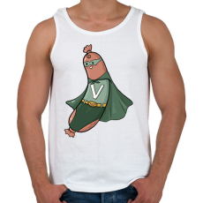 PRINTFASHION Szuper virsli - Férfi atléta - Fehér