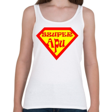 PRINTFASHION Szuperapu - Női atléta - Fehér női trikó