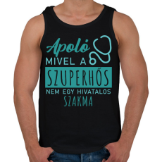 PRINTFASHION Szuperhős - Ápoló - Férfi atléta - Fekete