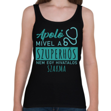 PRINTFASHION Szuperhős - Ápoló - Női atléta - Fekete