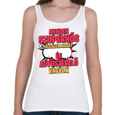 PRINTFASHION SZUPERHŐS AUTÓSZERELŐ - Női atléta - Fehér
