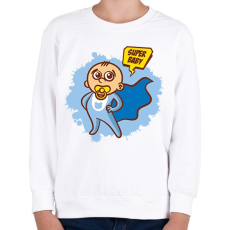 PRINTFASHION Szuperhős baba - Gyerek pulóver - Fehér