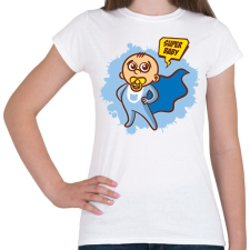 PRINTFASHION Szuperhős baba - Női póló - Fehér női póló