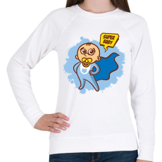 PRINTFASHION Szuperhős baba - Női pulóver - Fehér