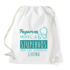 PRINTFASHION Szuperhős - Fogorvos - Sportzsák, Tornazsák - Fehér tornazsák