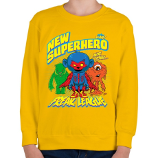 PRINTFASHION Szuperhős - Gyerek pulóver - Sárga