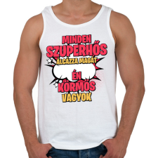 PRINTFASHION SZUPERHŐS KÖRMÖS - Férfi atléta - Fehér női trikó
