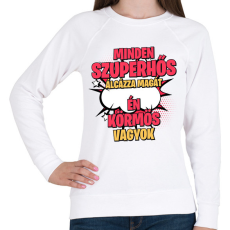 PRINTFASHION SZUPERHŐS KÖRMÖS - Női pulóver - Fehér