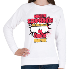 PRINTFASHION SZUPERHŐS ORVOS - Női pulóver - Fehér