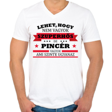PRINTFASHION Szuperhős - Pincér - Férfi V-nyakú póló - Fehér férfi póló