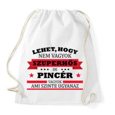 PRINTFASHION Szuperhős - Pincér - Sportzsák, Tornazsák - Fehér tornazsák