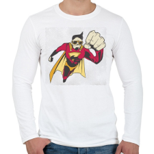 PRINTFASHION Szupermenő - szuper - Férfi hosszú ujjú póló - Fehér férfi póló