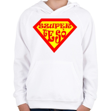 PRINTFASHION Szupertesó - Gyerek kapucnis pulóver - Fehér gyerek pulóver, kardigán