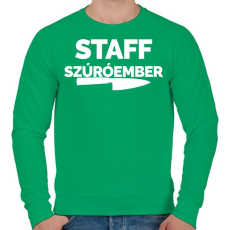 PRINTFASHION Szúróember - Férfi pulóver - Zöld