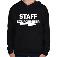 PRINTFASHION Szúróember - Gyerek kapucnis pulóver - Fekete gyerek pulóver, kardigán