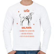 PRINTFASHION Szűz - Dalmata - Férfi pulóver - Fehér férfi pulóver, kardigán
