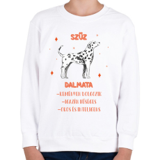 PRINTFASHION Szűz - Dalmata - Gyerek pulóver - Fehér
