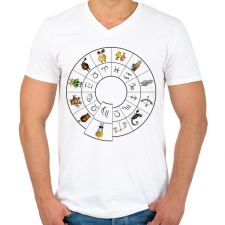 PRINTFASHION Szűz - Férfi V-nyakú póló - Fehér férfi póló