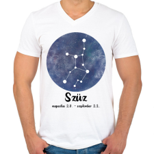 PRINTFASHION Szűz - Férfi V-nyakú póló - Fehér férfi póló